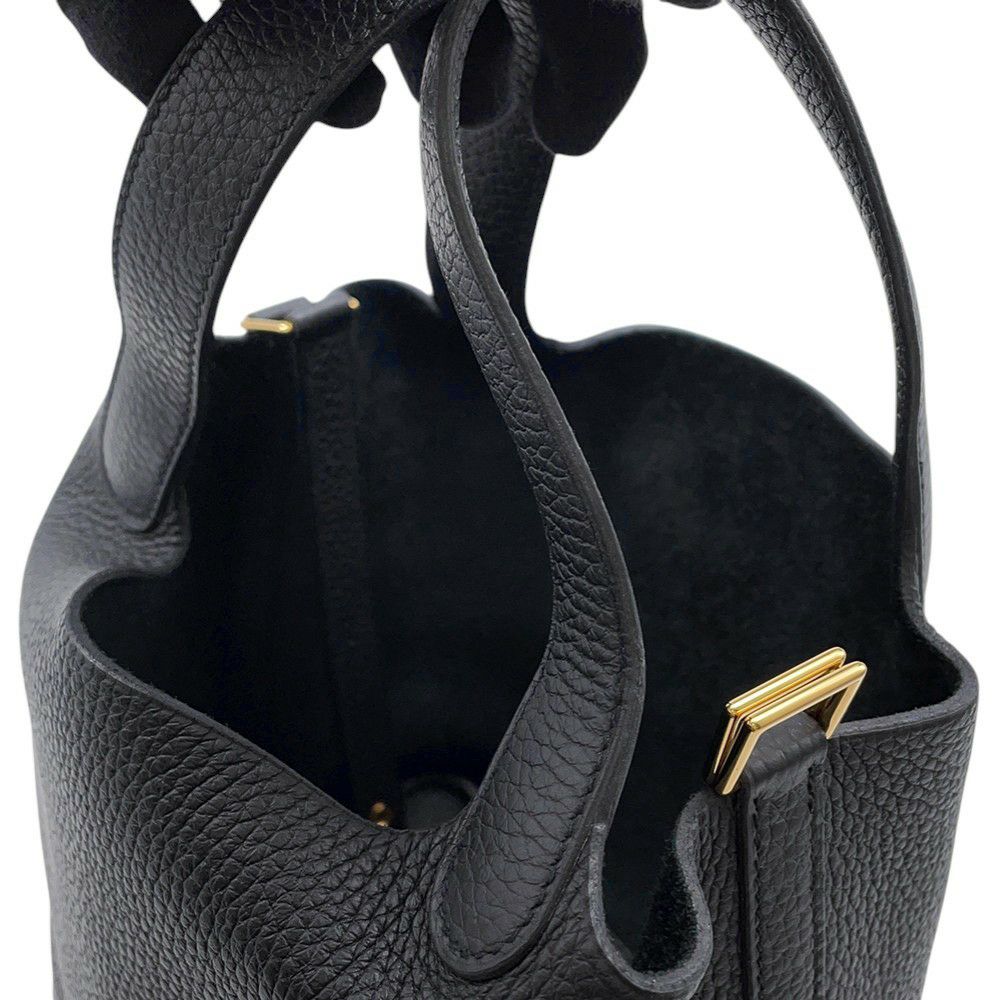 エルメス ハンドバッグ ピコタンロックPM ブラック/ゴールド金具 トリヨンクレマンス Z刻印 黒