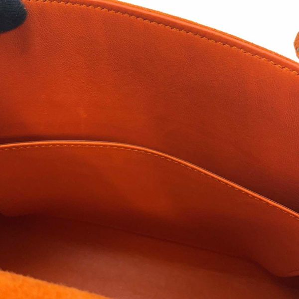 エルメス ハンドバッグ ケリー25 外縫い オレンジ/マットゴールド金具 ドブリス □H刻印 2way