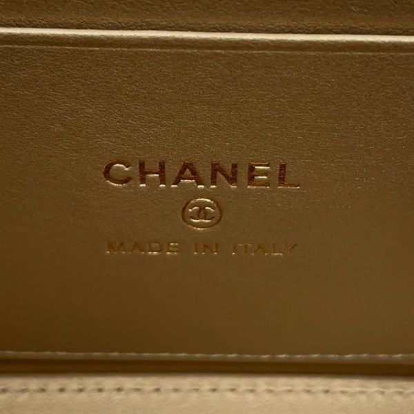 シャネル チェーンショルダーバッグ マトラッセ ココマーク バニティ ラムスキン AP2303 CHANEL 黒