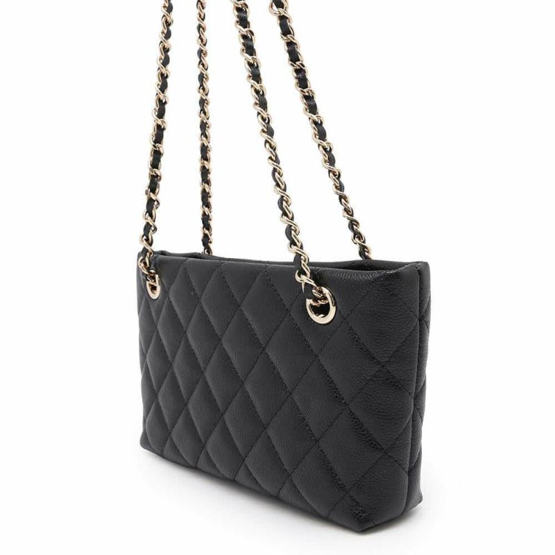 シャネル チェーンショルダーバッグ マトラッセ ココマーク タイムレスクラシックライン チェーンクラッチ キャビアスキン AP4423 黒