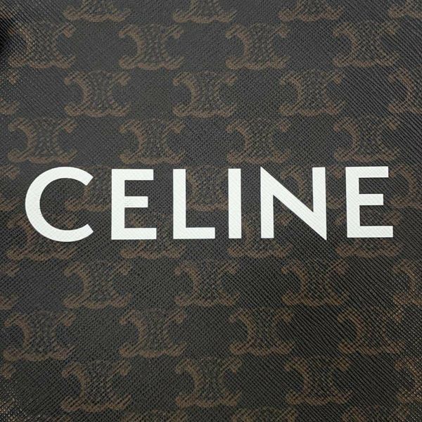 セリーヌ ハンドバッグ トリオンフ ミニ バーティカル カバ PVC/カーフレザー 194372 CELINE 2wayバッグ ブラウン