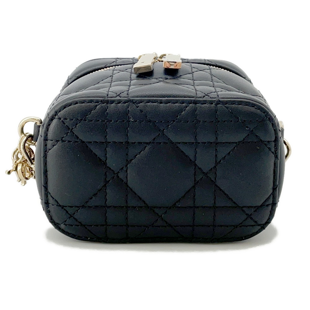 クリスチャン・ディオール ハンドバッグ カナージュ マイクロ バニティバッグ ラムスキン M0505OWEV Christian Dior 2way 黒