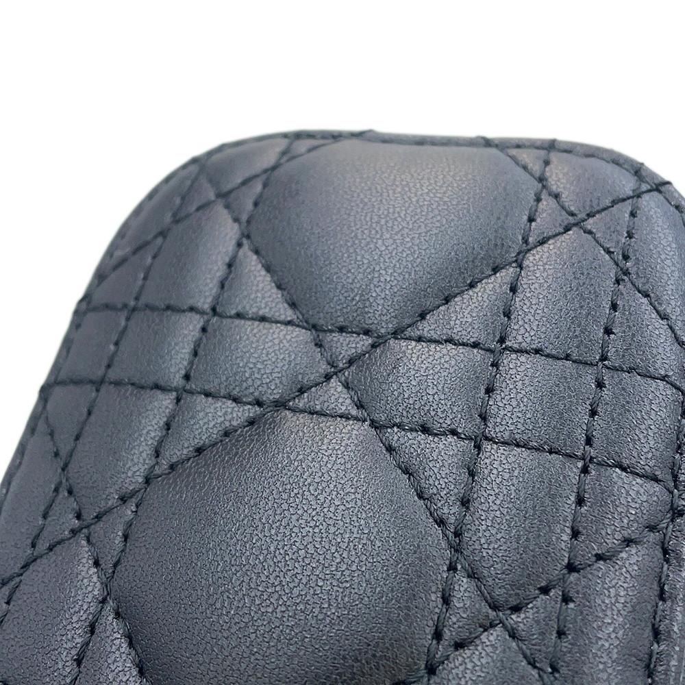 クリスチャン・ディオール ハンドバッグ カナージュ マイクロ バニティバッグ ラムスキン M0505OWEV Christian Dior 2way 黒