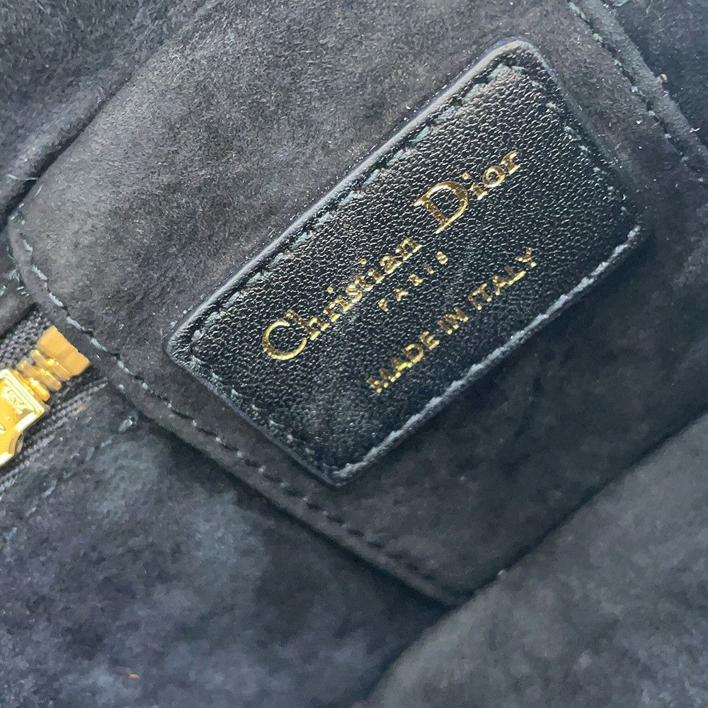 クリスチャン・ディオール ハンドバッグ カナージュ マイクロ バニティバッグ ラムスキン M0505OWEV Christian Dior 2way 黒