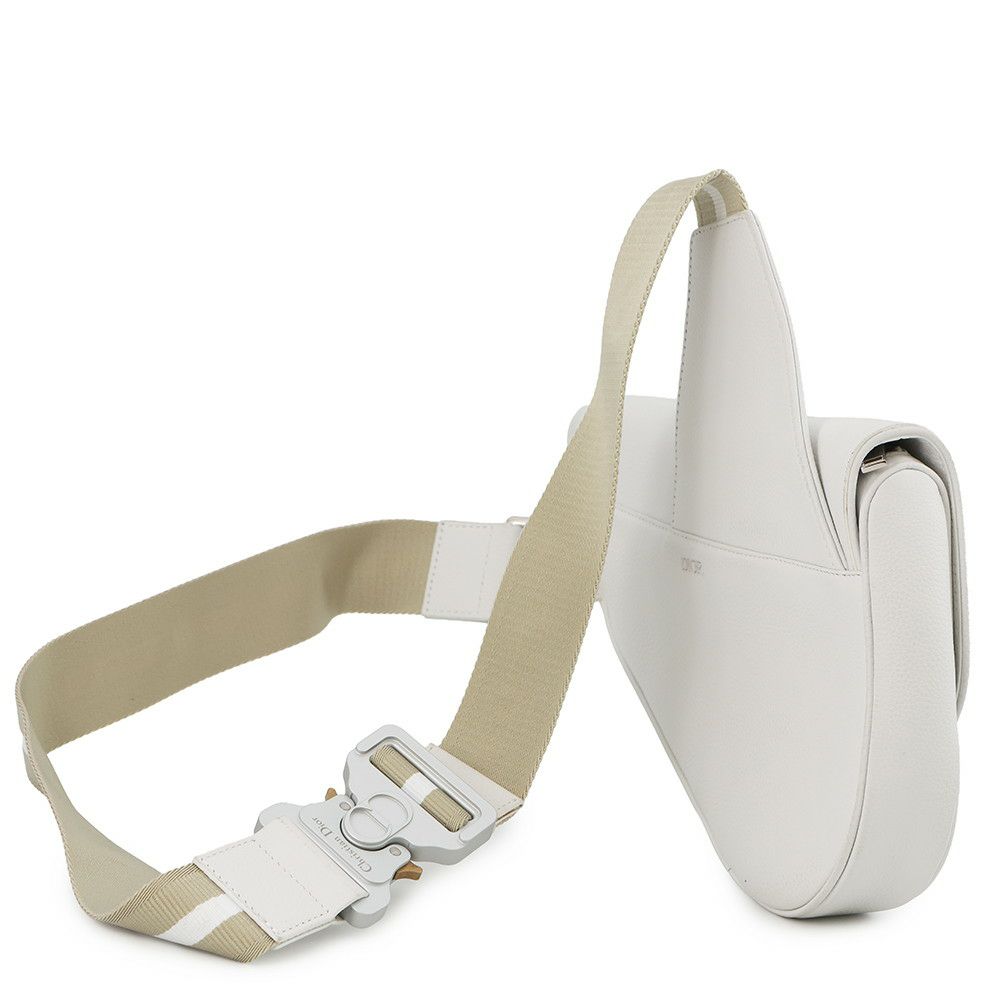 クリスチャン・ディオール ボディバッグ サドルバッグ レザー Christian Dior 白 限定