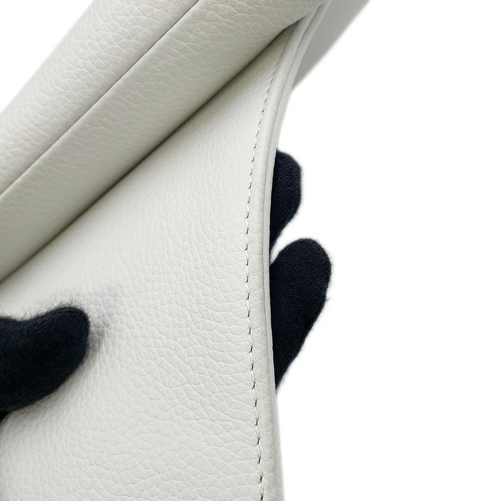 クリスチャン・ディオール ボディバッグ サドルバッグ レザー Christian Dior 白 限定