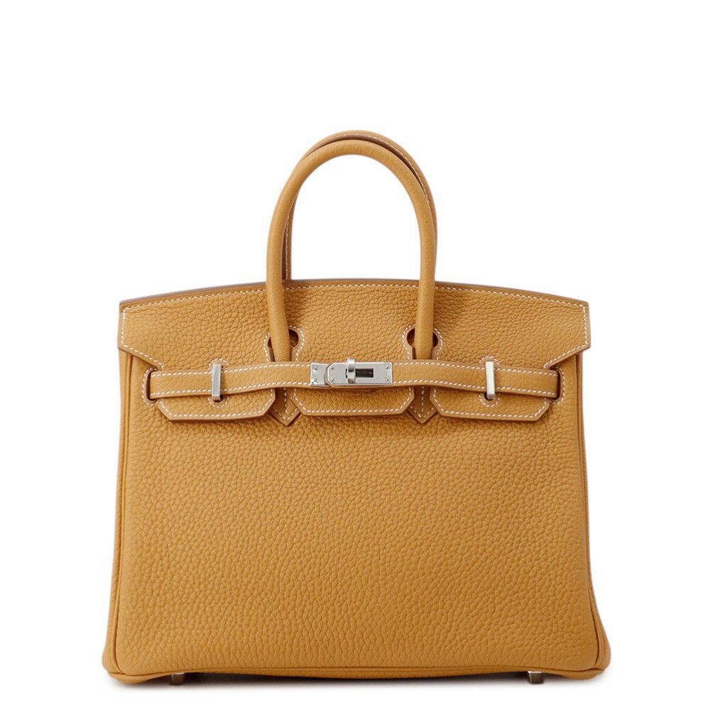 エルメス バーキン25 ナチュラルサブレ/シルバー金具 トゴ W刻印 HERMES Birkin ハンドバッグ