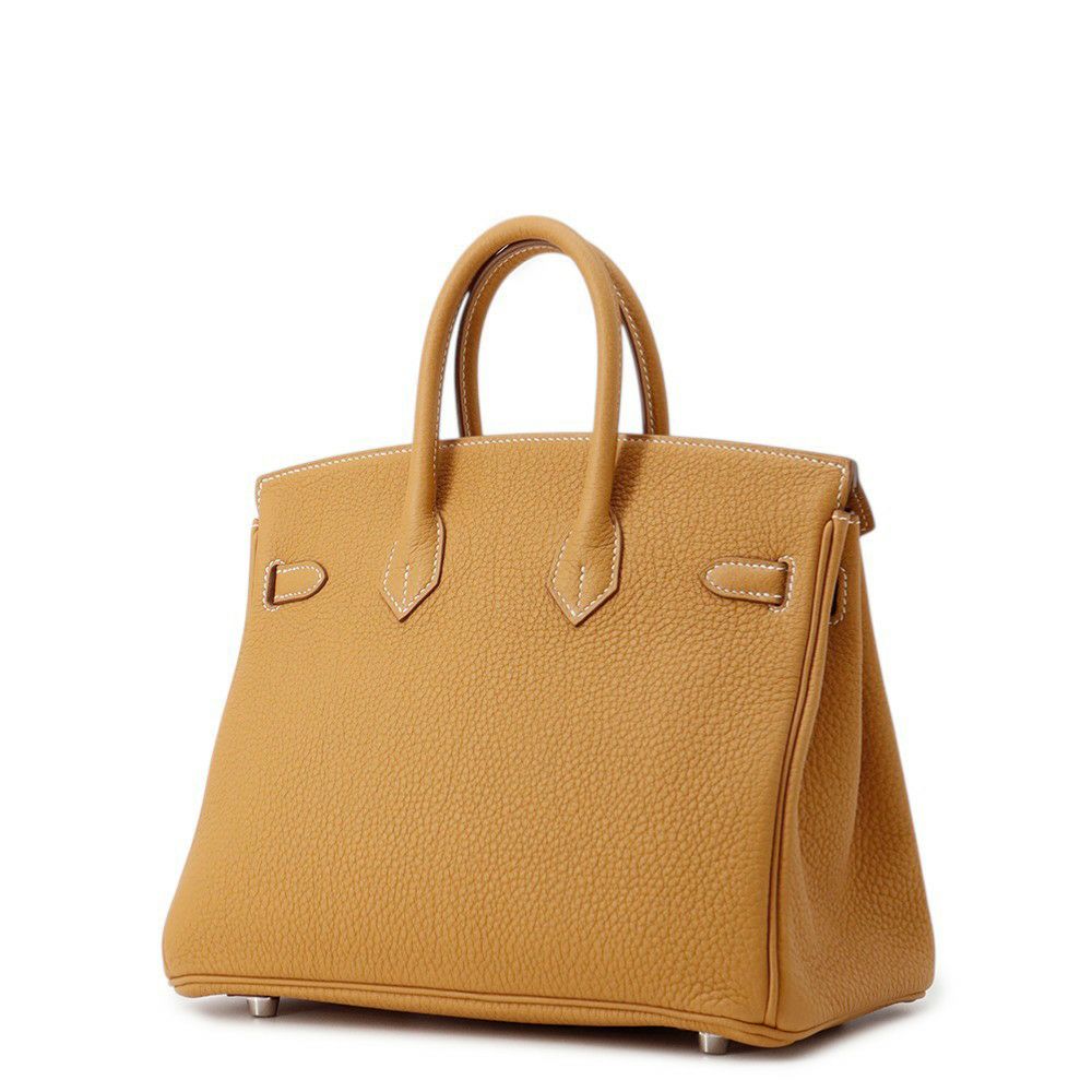 エルメス バーキン25 ナチュラルサブレ/シルバー金具 トゴ W刻印 HERMES Birkin ハンドバッグ