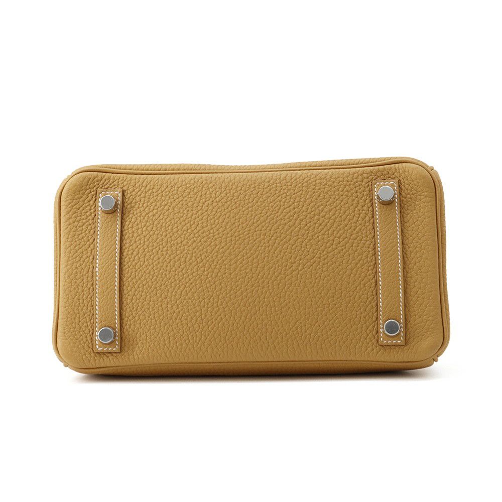 エルメス バーキン25 ナチュラルサブレ/シルバー金具 トゴ W刻印 HERMES Birkin ハンドバッグ