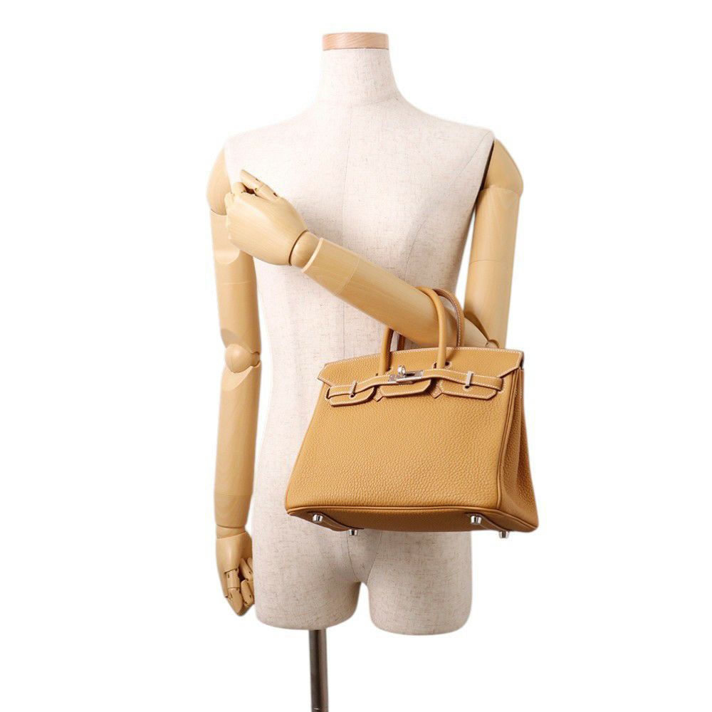 エルメス バーキン25 ナチュラルサブレ/シルバー金具 トゴ W刻印 HERMES Birkin ハンドバッグ