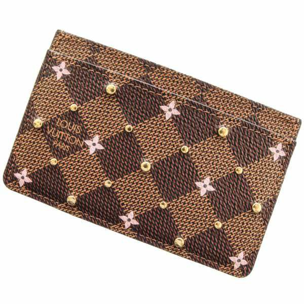 ルイヴィトン カードケース ダミエ・エベヌ スタッズ ポルト カルト・サーンプル N60475 LOUIS VUITTON ヴィトン カード入れ