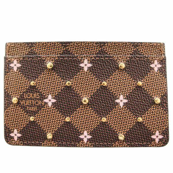 ルイヴィトン カードケース ダミエ・エベヌ スタッズ ポルト カルト・サーンプル N60475 LOUIS VUITTON ヴィトン カード入れ