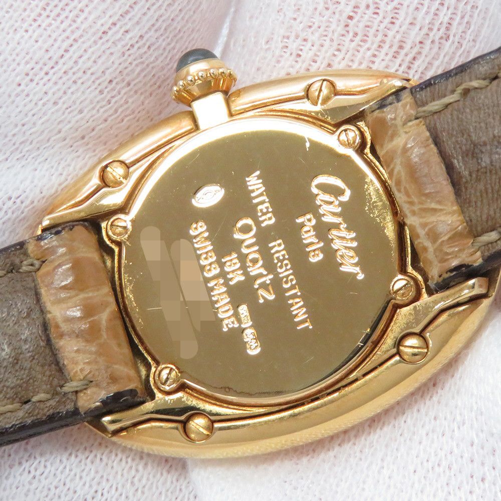 カルティエ ベニュワール SM W1506056 Cartier 腕時計 K18YGイエローゴールド クォーツ アイボリー文字盤