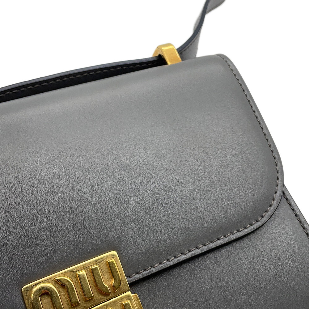 ミュウミュウ ショルダーバッグ ロゴ レザー 5BD254 MIUMIU 2way