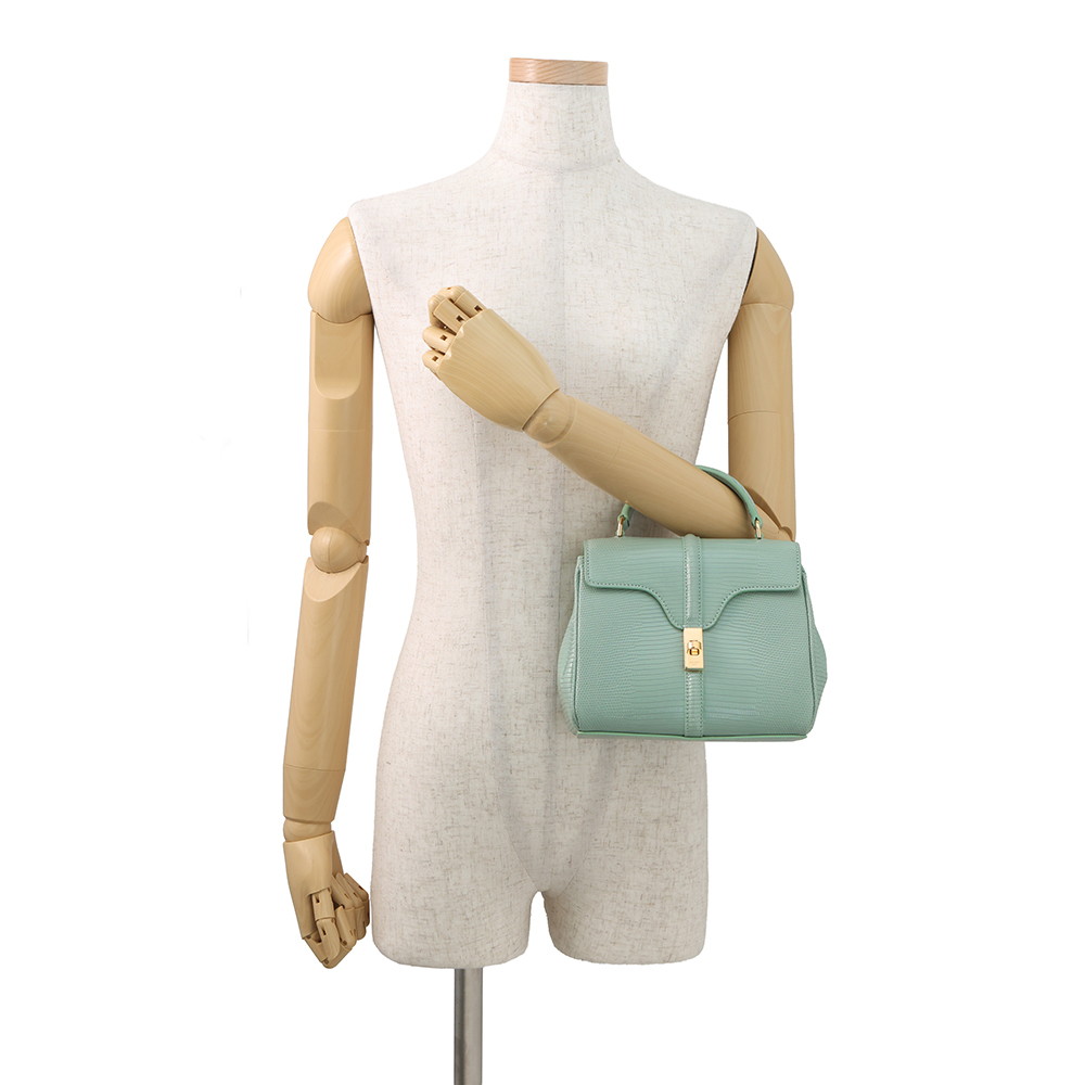 セリーヌ ハンドバッグ 16セーズ ミニ リザード 197984 CELINE 2wayショルダーバッグ