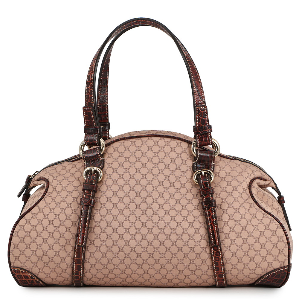 セリーヌ ショルダーバッグ マカダム キャンバス/型押しレザー 160722AJB CELINE　ハンドバッグ
