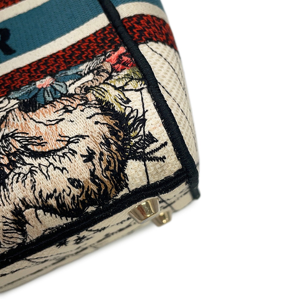 ディオール ハンドバッグ LADY D-LITE ミディアム キャンバス M0565ORHP Christian Dior 2way 白