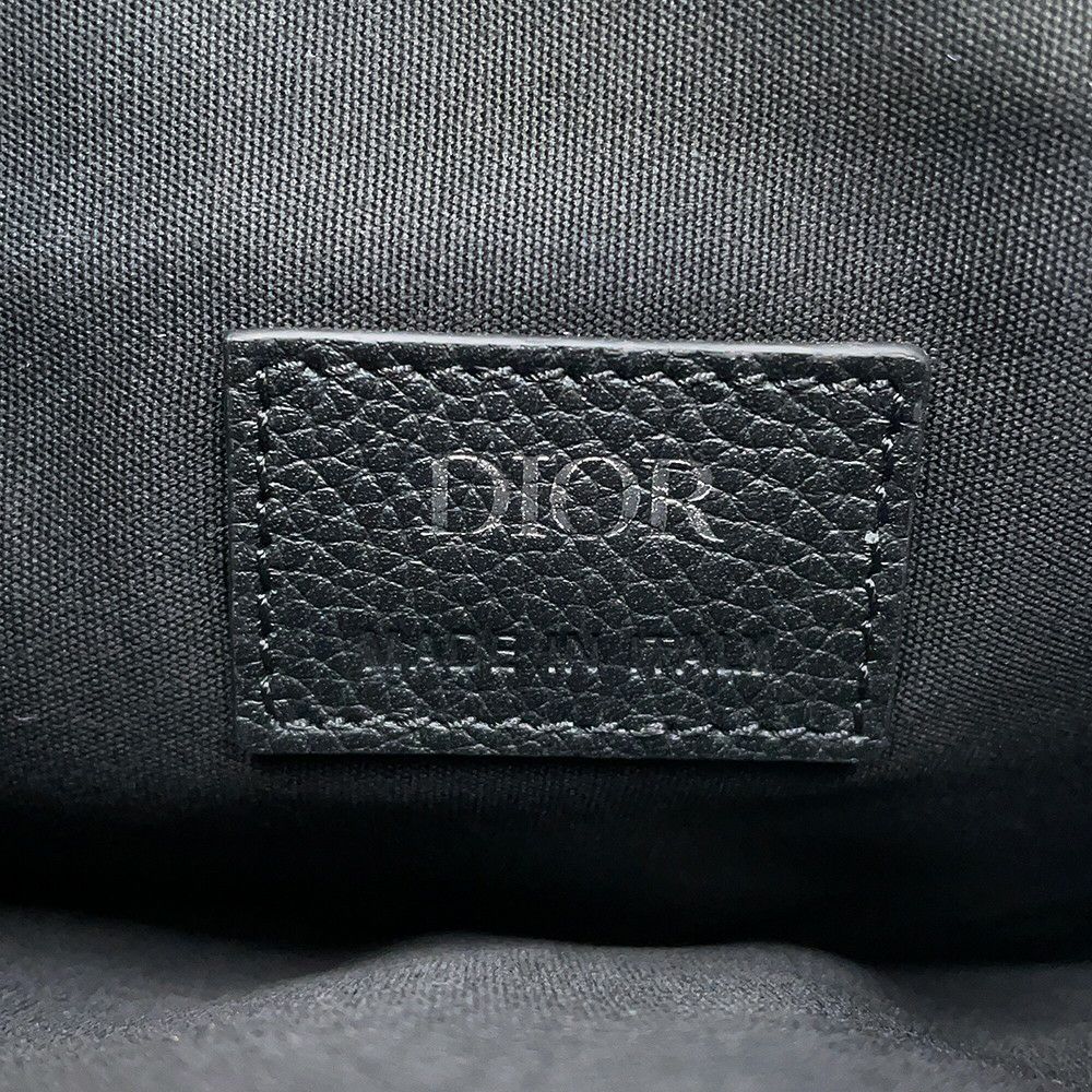 クリスチャン・ディオール ボディバッグ サドルバッグ カーフレザー 1ADPO093YMJ Christian Dior 黒