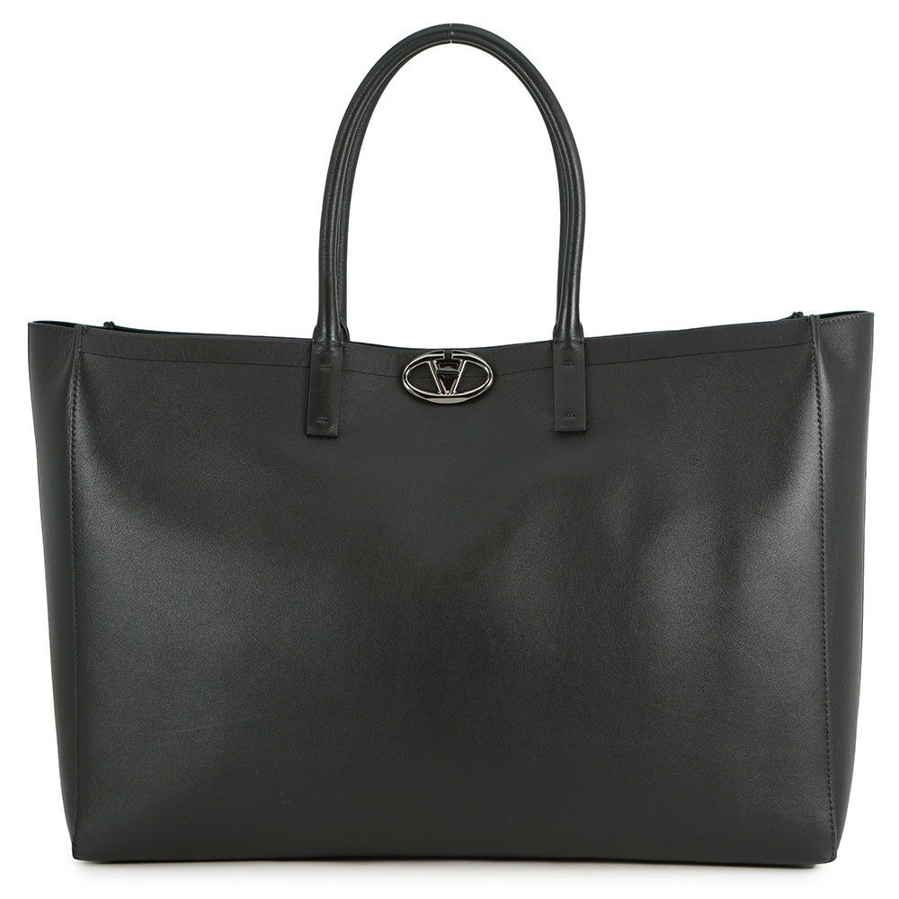 ヴァレンティノ・ガラヴァーニ トートバッグ Vロゴ ショッピングバッグ レザー 5Y0B0C93JHH VALENTINO 黒