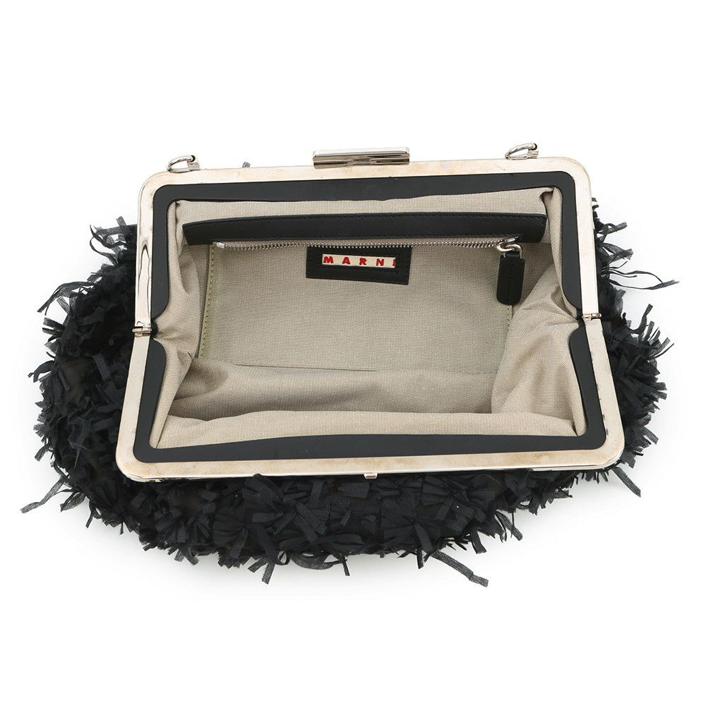 マルニ ハンドバッグ ファブリック レザー MARNI 2way 黒