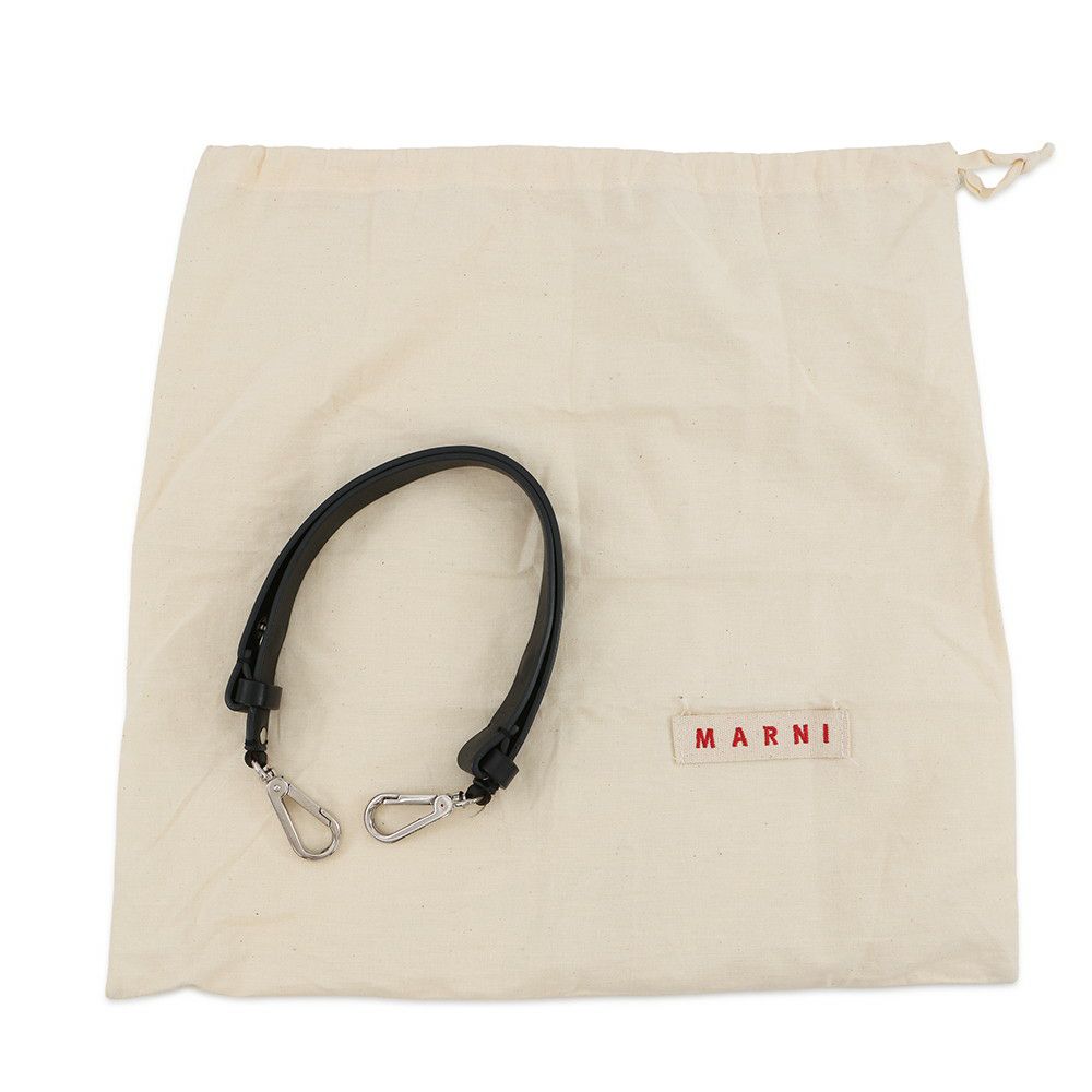 マルニ ハンドバッグ ファブリック レザー MARNI 2way 黒