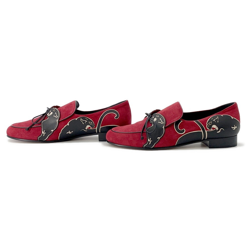 ヴァレンティノ ローファー パンサー スエード レディースサイズ37 1/2 NW1S0D22JHW VALENTINO 靴