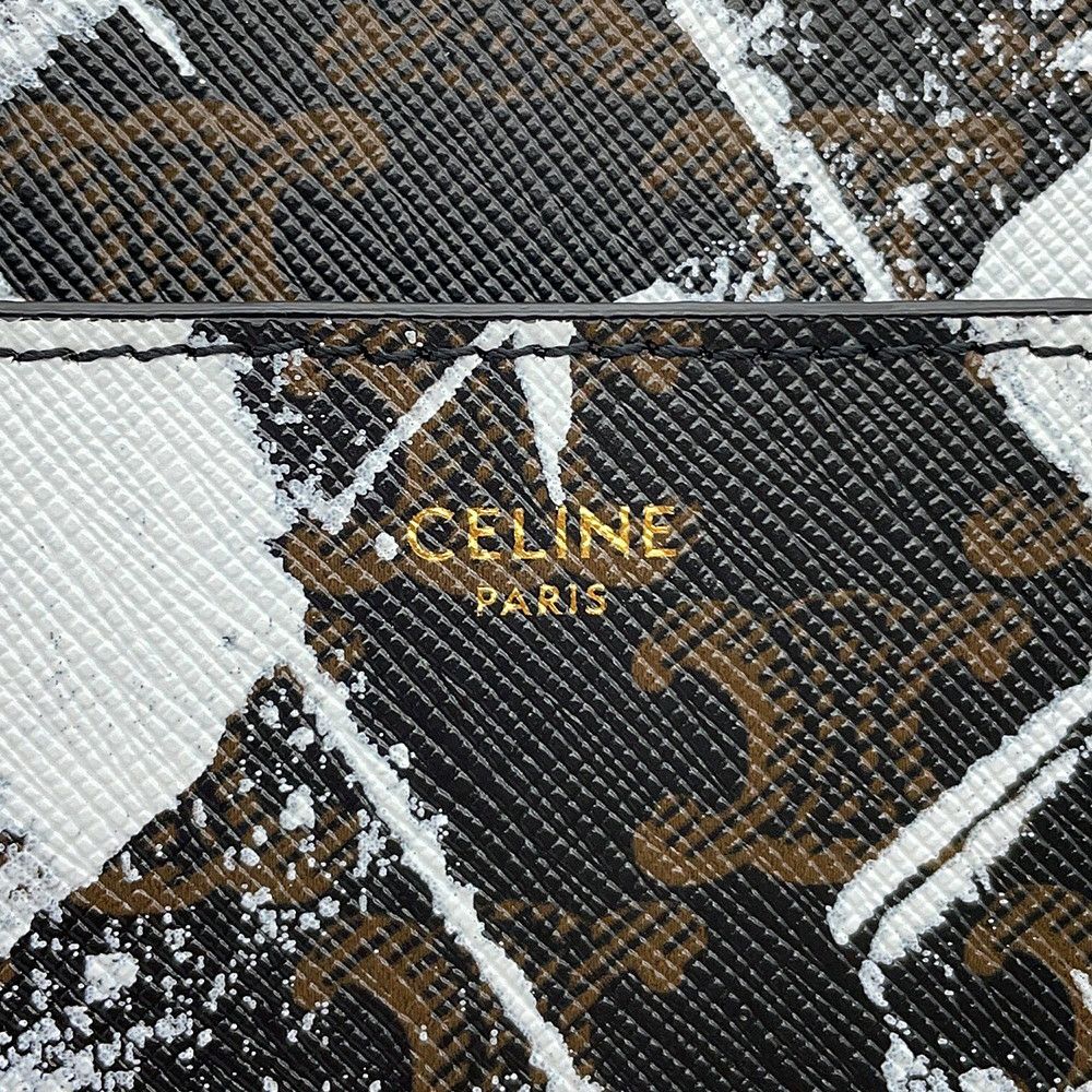 セリーヌ ビジネスバッグ トリオンフ ブリーフケース PVC/レザー CELINE 2wayショルダーバッグ 白 黒