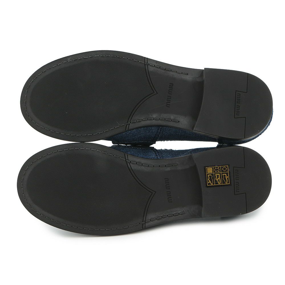 ミュウミュウ ローファー コイン デニム 5D061E レディースサイズ36 MIUMIU 靴