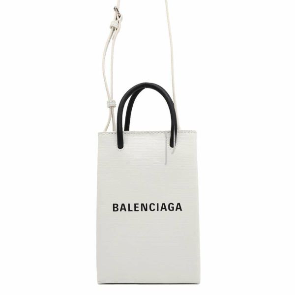 バレンシアガ ショルダーバッグ ショッピング フォンホルダーバッグ 593826 BALENCIAGA ミニバッグ クロスボディ 白