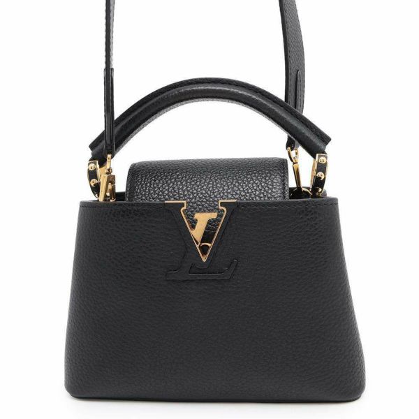 ルイヴィトン ハンドバッグ トリヨンレザー カプシーヌMINI M56071 LOUIS VUITTON 2way ブラック 黒