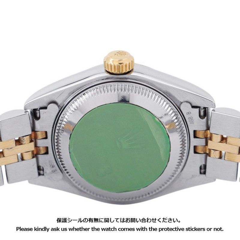 ロレックス レディデイトジャスト SS/K18YG 2Pダイヤ A番 79173 2BR コンビ 腕時計 ジェダイト文字盤