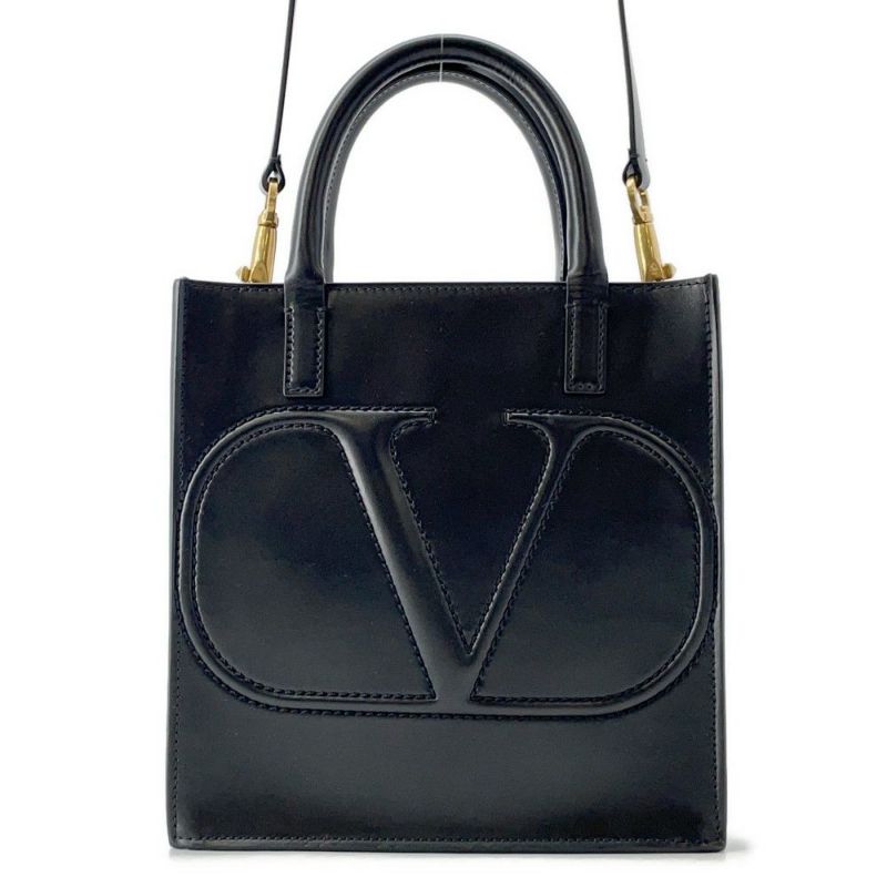 ヴァレンティノ・ガラヴァーニ ハンドバッグ Vロゴ ウォーク スモール UW2B0H23QEL VALENTINO 2way 黒