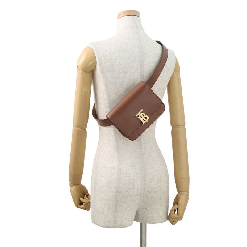 バーバリー ボディバッグ TB バムバッグ レザー 8012205 BURBERRY ウエストバッグ