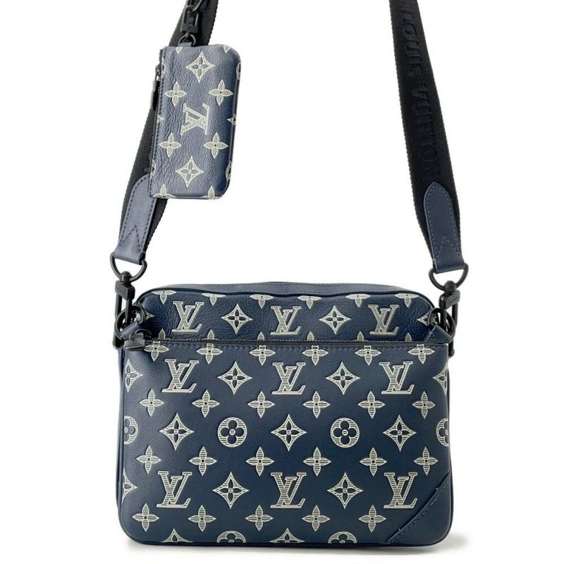 ルイヴィトン ショルダーバッグ モノグラム・シャドウ トリオ・メッセンジャー M24753 LOUIS VUITTON