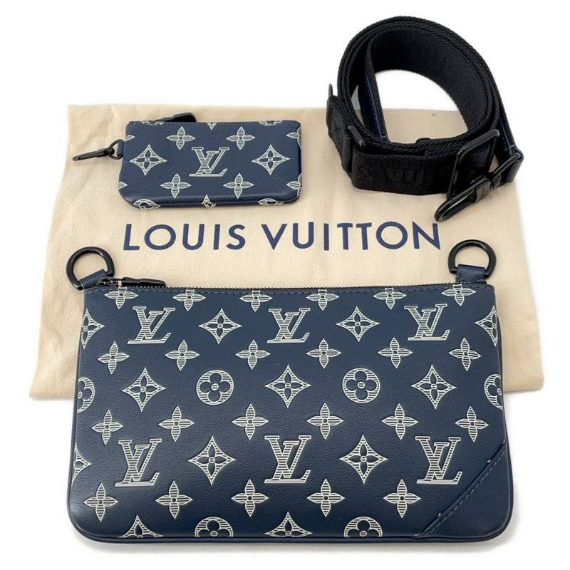 ルイヴィトン ショルダーバッグ モノグラム・シャドウ トリオ・メッセンジャー M24753 LOUIS VUITTON