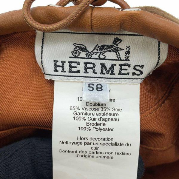 エルメス 帽子 サントノーレチャーム ベレー帽 カシミヤ サイズ58 HERMES 帽子