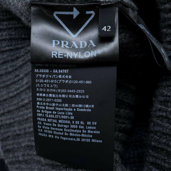 プラダ セーター ウール カシミヤ ナイロン レディースサイズ42 P24R1P PRADA アパレル ニット 黒