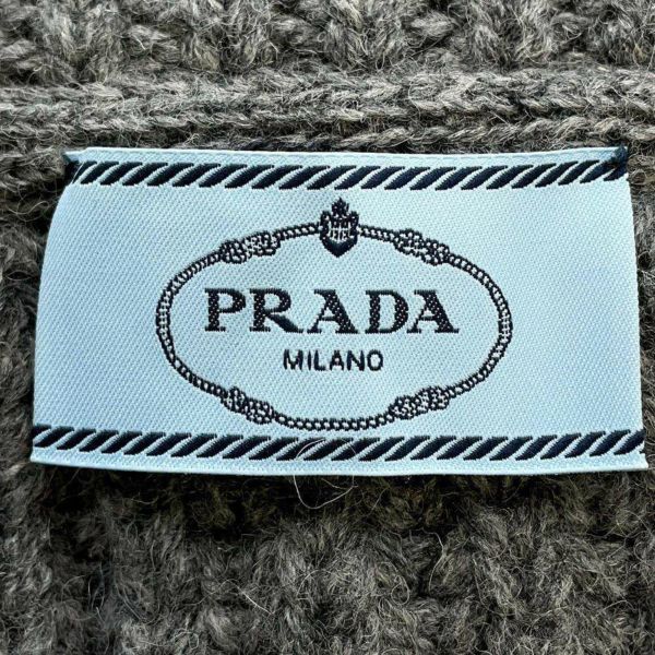 プラダ ニットカーディガン シェットランドウール P25L25 レディースサイズ42 PRADA 編み上げ