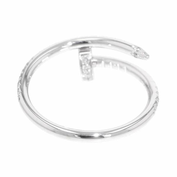 カルティエ リング ジュスト アン クル リング スモールモデル セミパヴェ ダイヤ 53P 計0.40ct K18WG サイズ52 B4231600 指輪