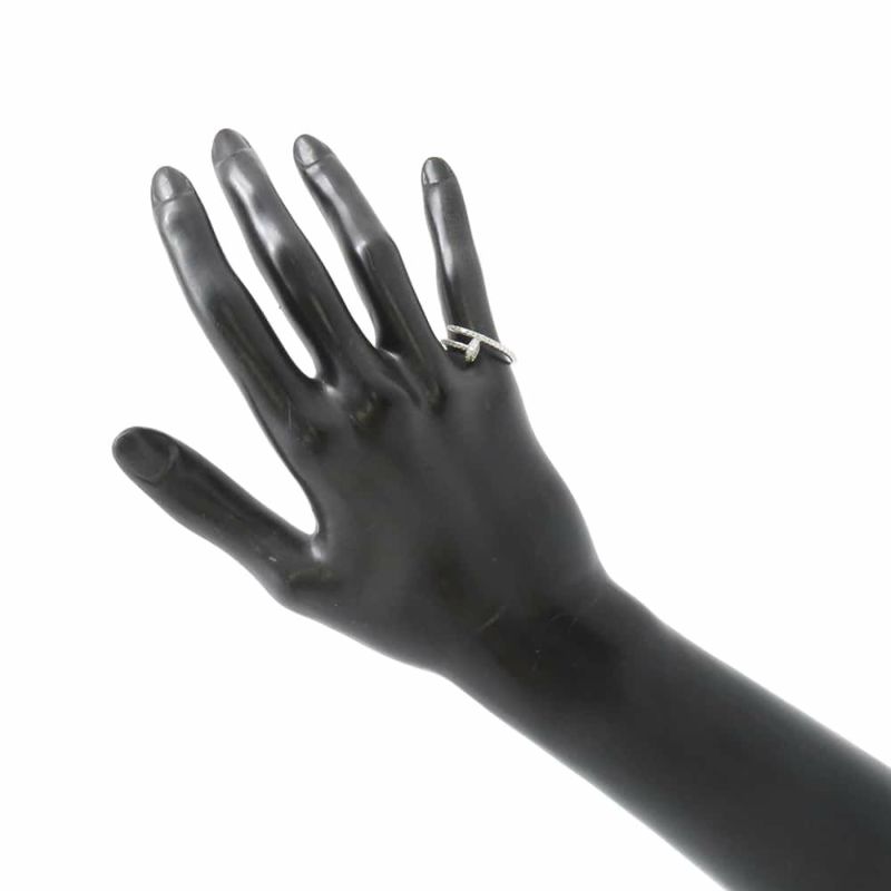 カルティエ リング ジュスト アン クル リング スモールモデル セミパヴェ ダイヤ 53P 計0.40ct K18WG サイズ52 B4231600 指輪