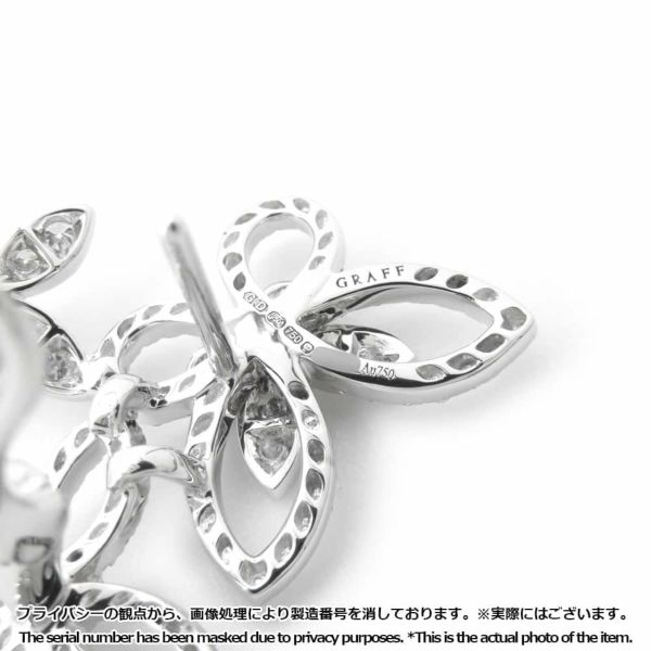 グラフ ピアス トリプル バタフライ シルエット ダイヤモンド イヤリング ダイヤ 計0.85ct K18WGホワイトゴールド RGE1610