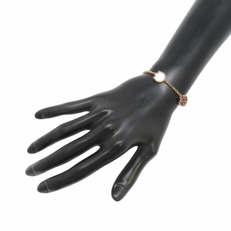 ヴァンクリーフ&アーペル ブレスレット ラッキースプリング 5モチーフ オニキス カーネリアン マザーオブパール K18PG VCARP7RR00