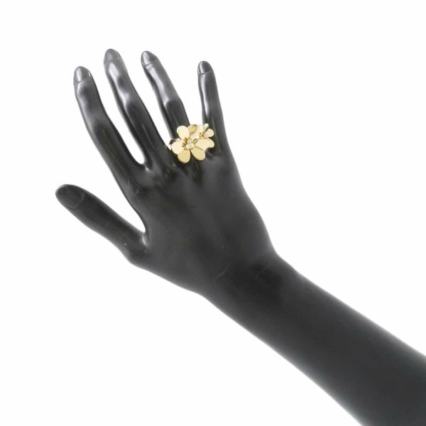 ヴァンクリーフ&アーペル リング フリヴォル アントレ レ ドア リング ダイヤモンド 4P 0.23ct K18YG サイズ53 VCARPJMD00