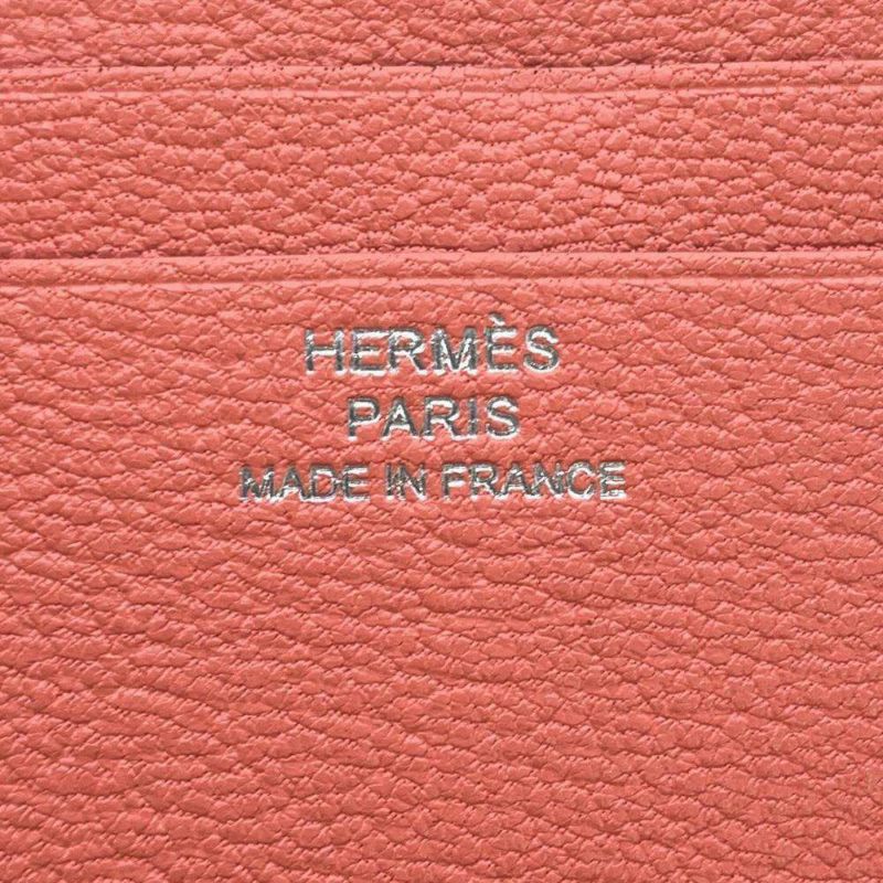エルメス 財布 アザップ バーティカル ローズエテ/シルバー金具 トゴ X刻印 HERMES 財布