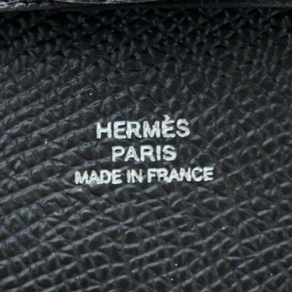 エルメス コインケース バスティア ブラック エプソン W刻印 HERMES 財布 黒