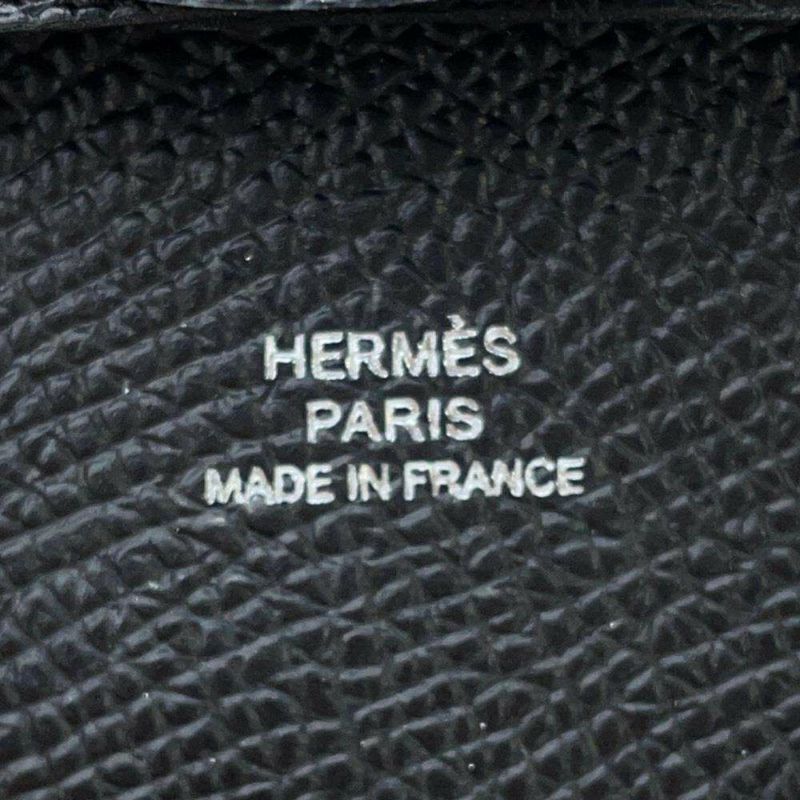 エルメス コインケース バスティア ブラック エプソン W刻印 HERMES 財布 黒