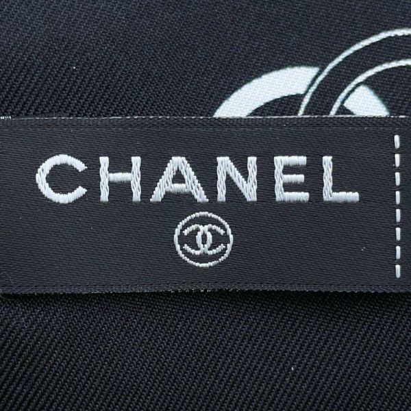 シャネル スカーフ ココマーク カメリア フラワー シルク AA9568 CHANEL 白 黒