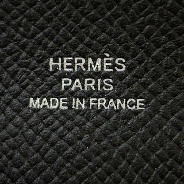 エルメス カードケース カルヴィ ブラック エプソン W刻印 HERMES 名刺入れ 黒