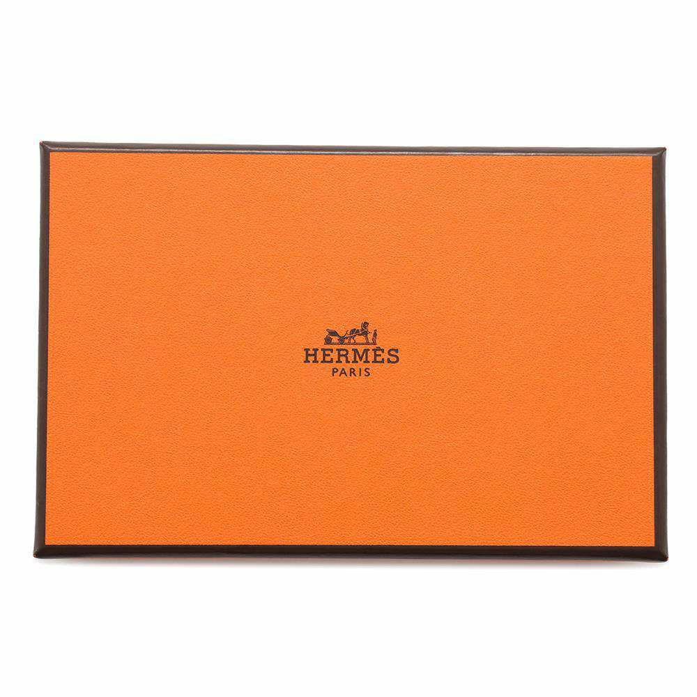 エルメス カードケース カルヴィ ブラック エプソン W刻印 HERMES 名刺入れ 黒