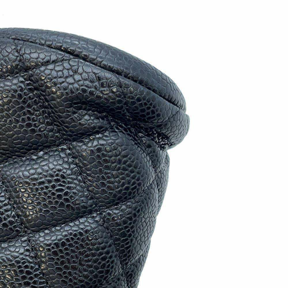 シャネル クラッチバッグ マトラッセ ココマーク キャビアスキン A32342 CHANEL バッグ 黒